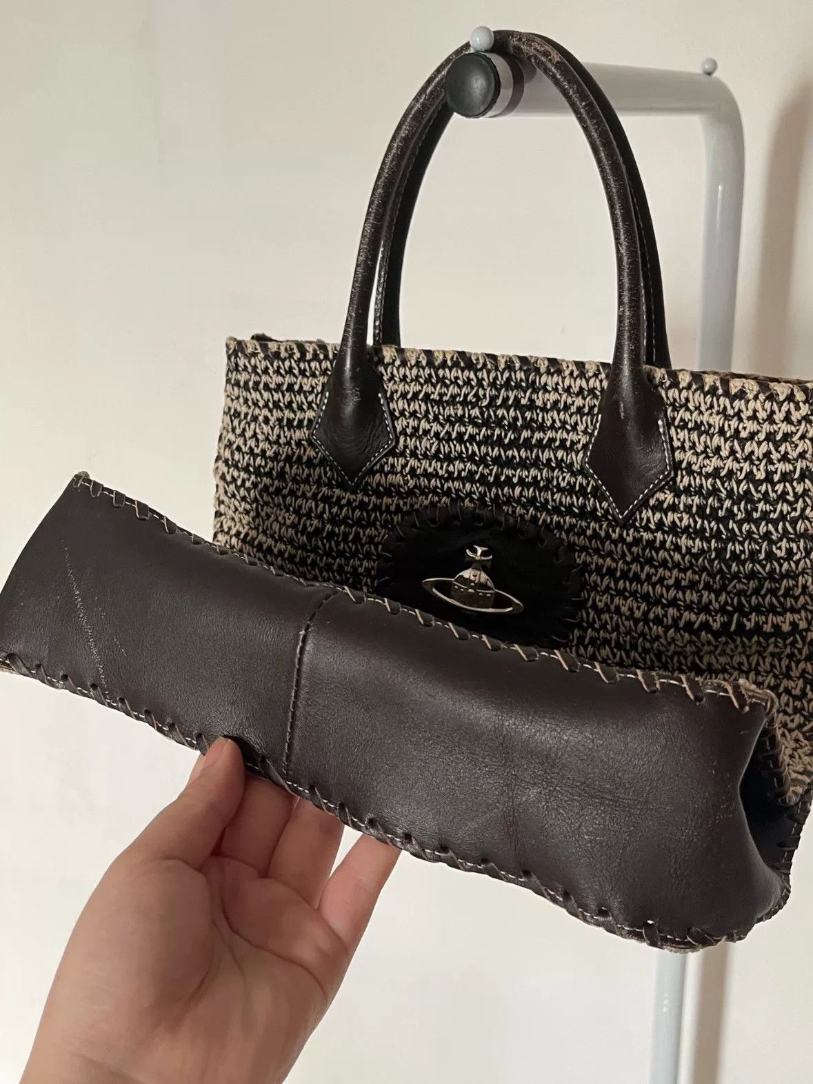 Vivienne Westwood Vivienne Westwood Black Woven Orb Handbag Size ONE SIZE - 5 Thumbnail