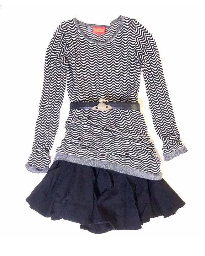 Vivienne Westwood Vivienne Westwood Black and White Wave Knit Top Size US XS / EU 42 / 0 - 4 Thumbnail