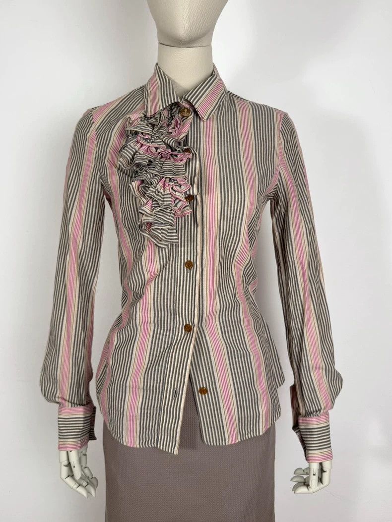 Vivienne Westwood Vivienne Westwood Striped Retro Shirt Size US M / EU 48-50 / 2 - 3 Thumbnail