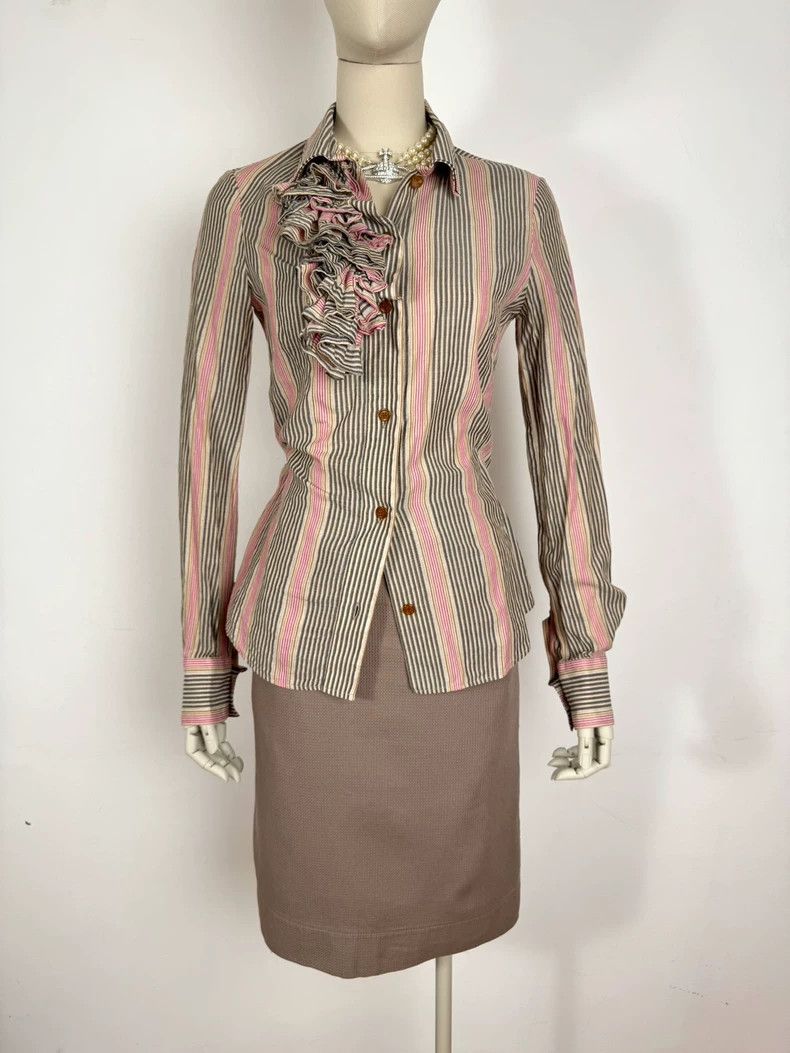 Vivienne Westwood Vivienne Westwood Striped Retro Shirt Size US M / EU 48-50 / 2 - 2 Thumbnail