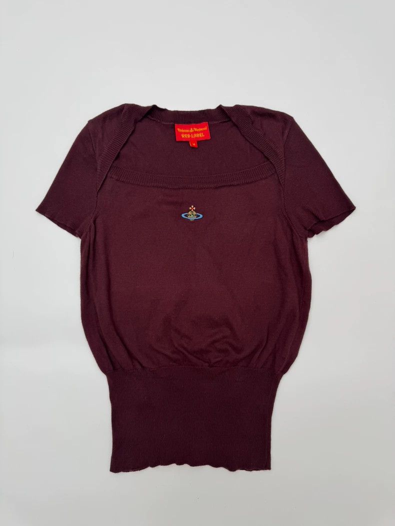 Vivienne Westwood Vivienne Westwood Red Knit Short-Sleeve Top Size US M / EU 48-50 / 2 - 4 Thumbnail