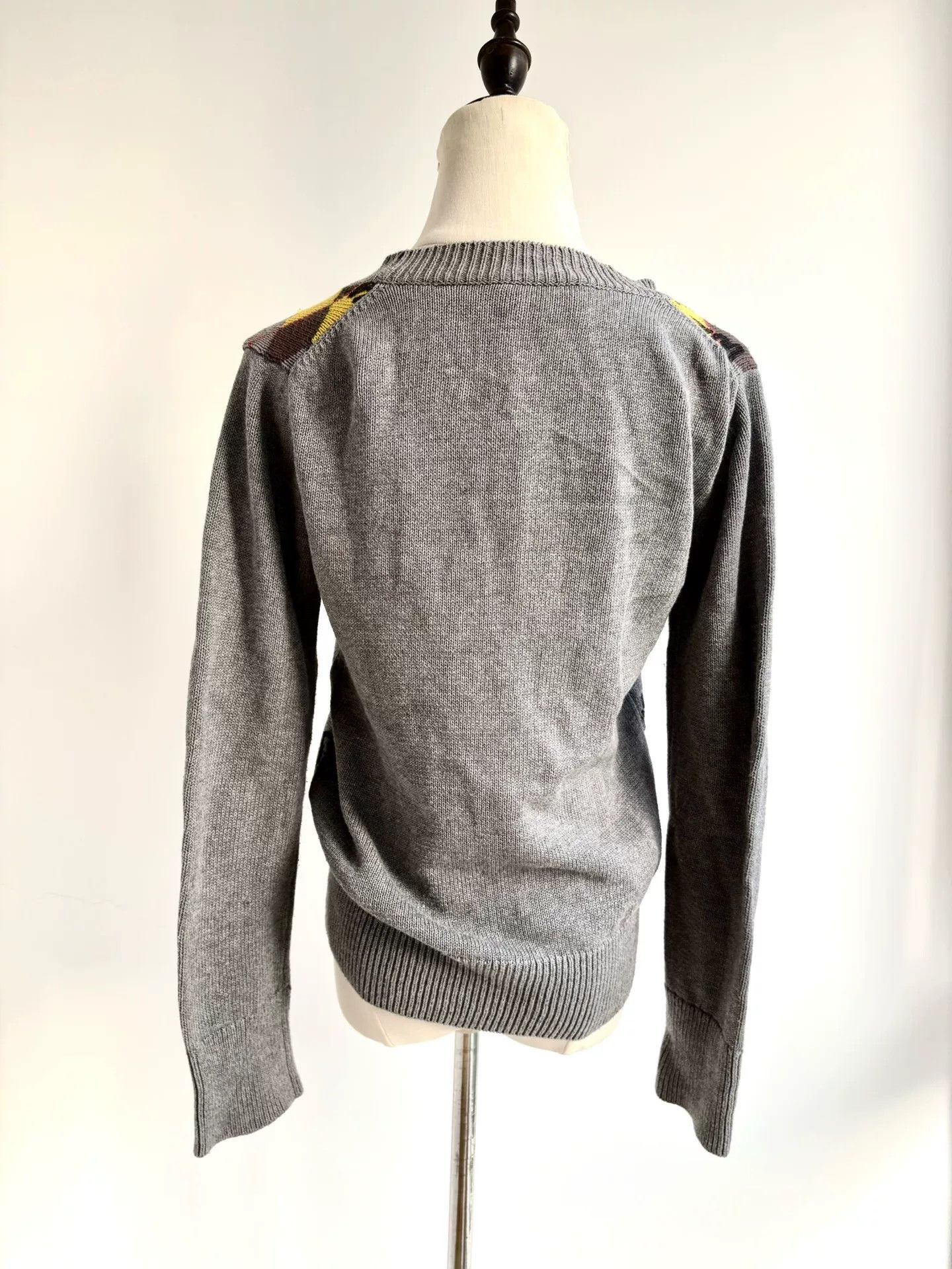 Vivienne Westwood Vivienne Westwood Gray Argyle Knit Cardigan Size US XS / EU 42 / 0 - 4 Thumbnail