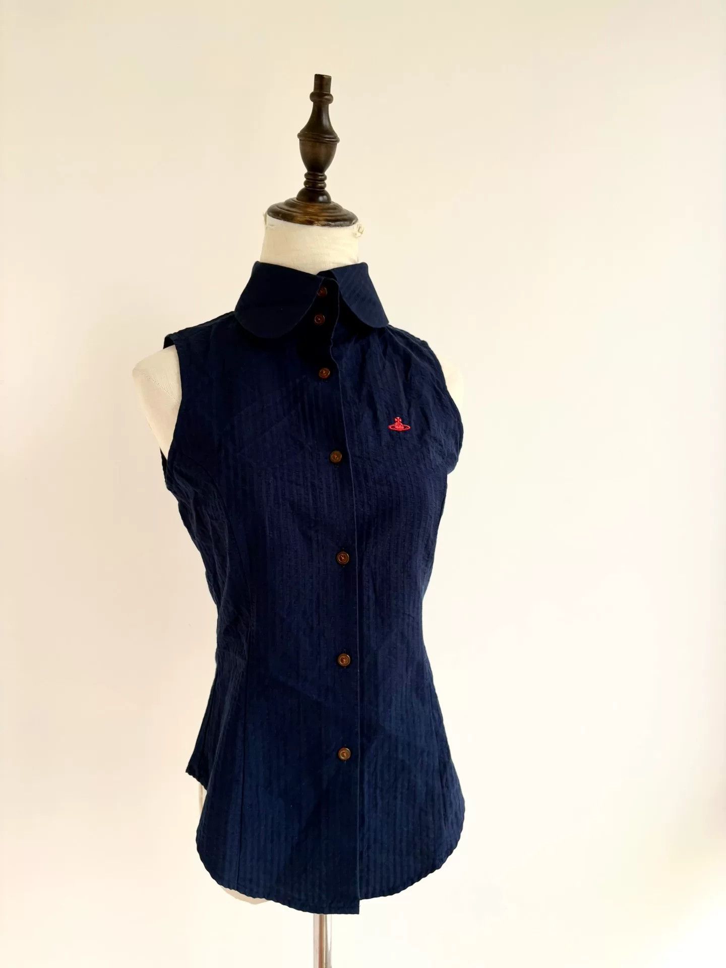 Vivienne Westwood Vivienne Westwood Blue Stripe Sleeveless Vest Size US S / EU 44-46 / 1 - 2 Thumbnail
