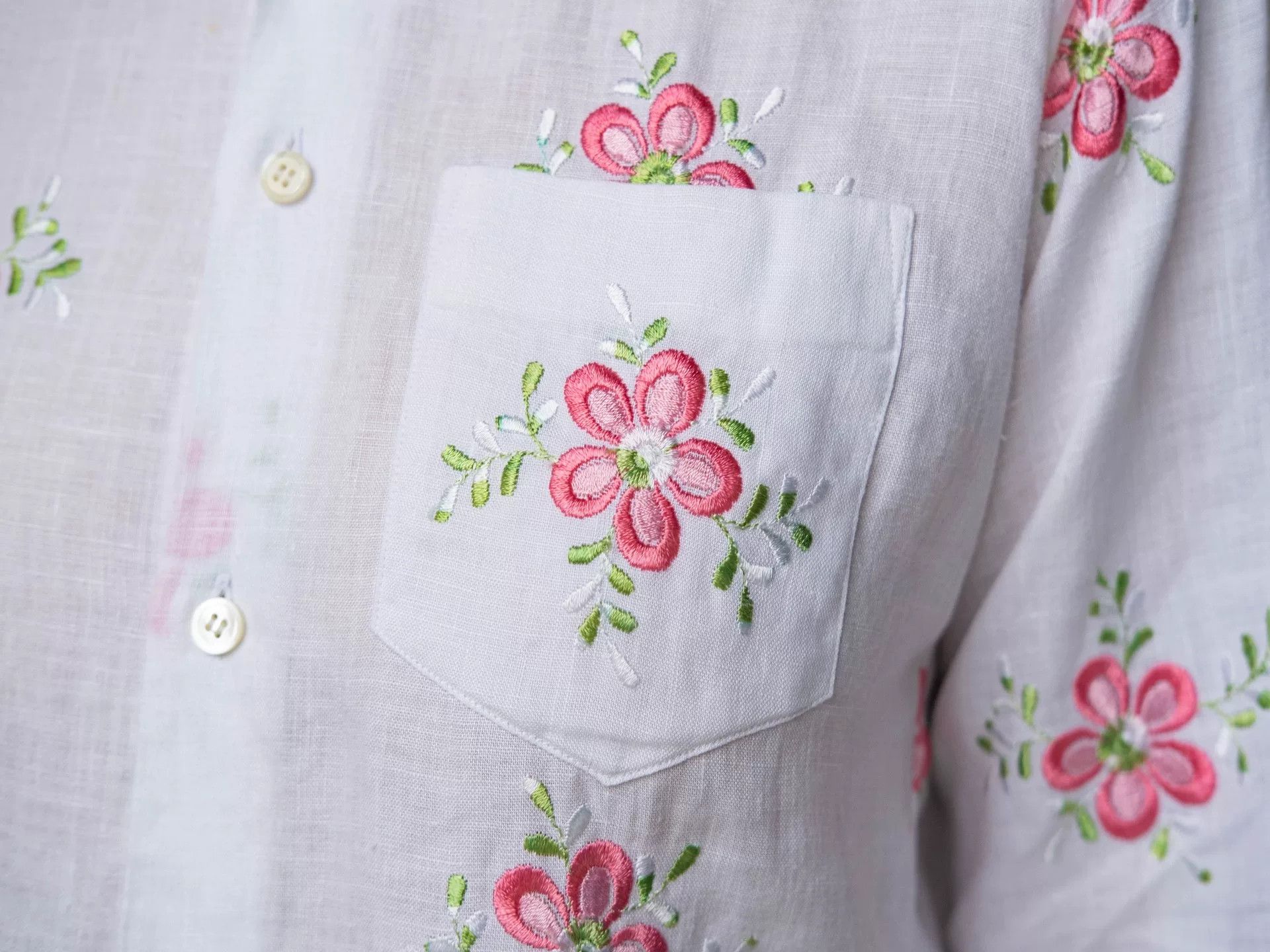 Junya Watanabe junya watanabe floral embroidery shirt Size US M / EU 48-50 / 2 - 7 Thumbnail