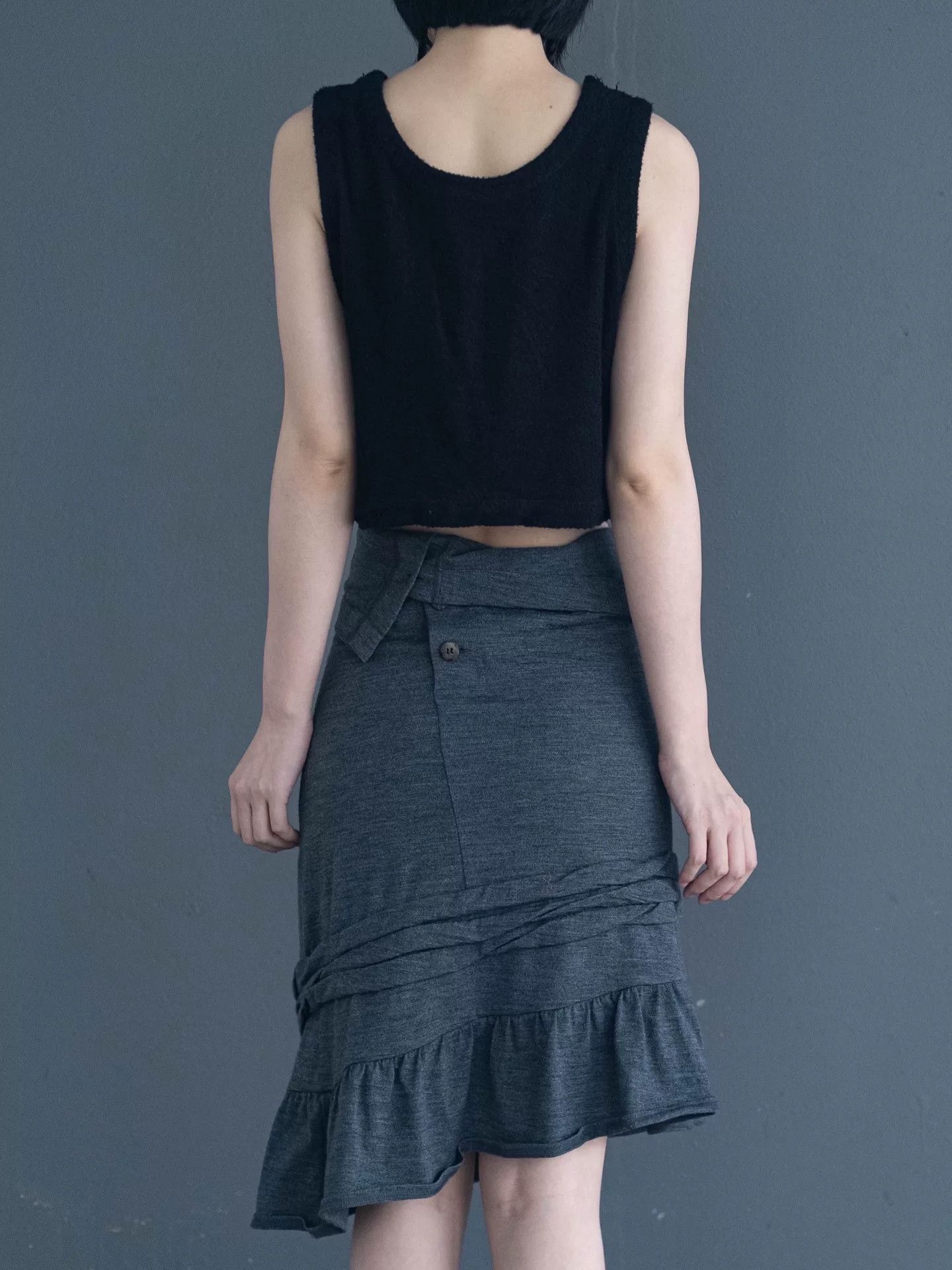 Junya Watanabe junya watanabe gray irregular wool skirt Size US 27 - 4 Thumbnail