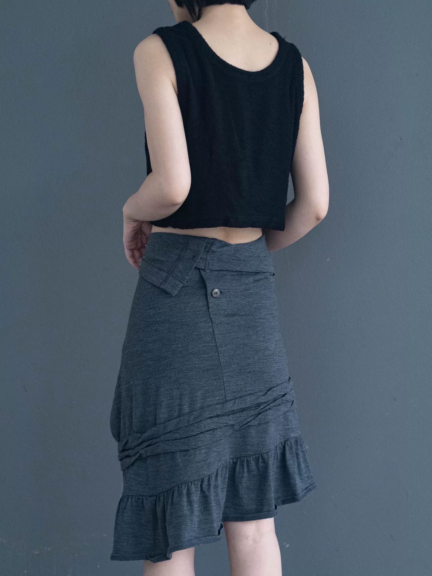 Junya Watanabe junya watanabe gray irregular wool skirt Size US 27 - 5 Thumbnail