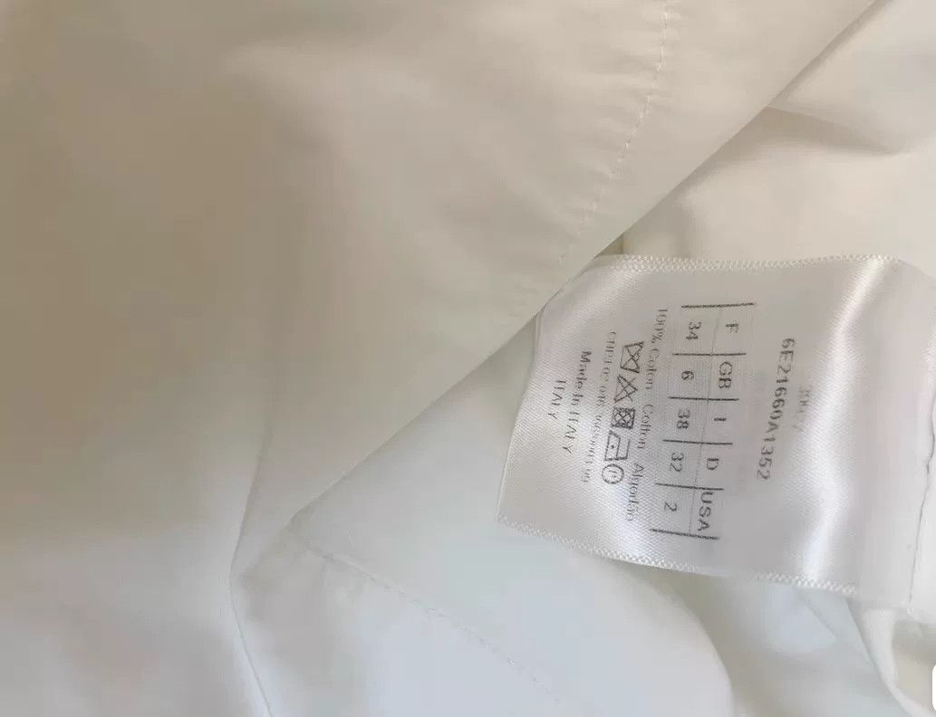 Dior dior white shirt dress with lace details Size US S / EU 44-46 / 1 - 4 Thumbnail