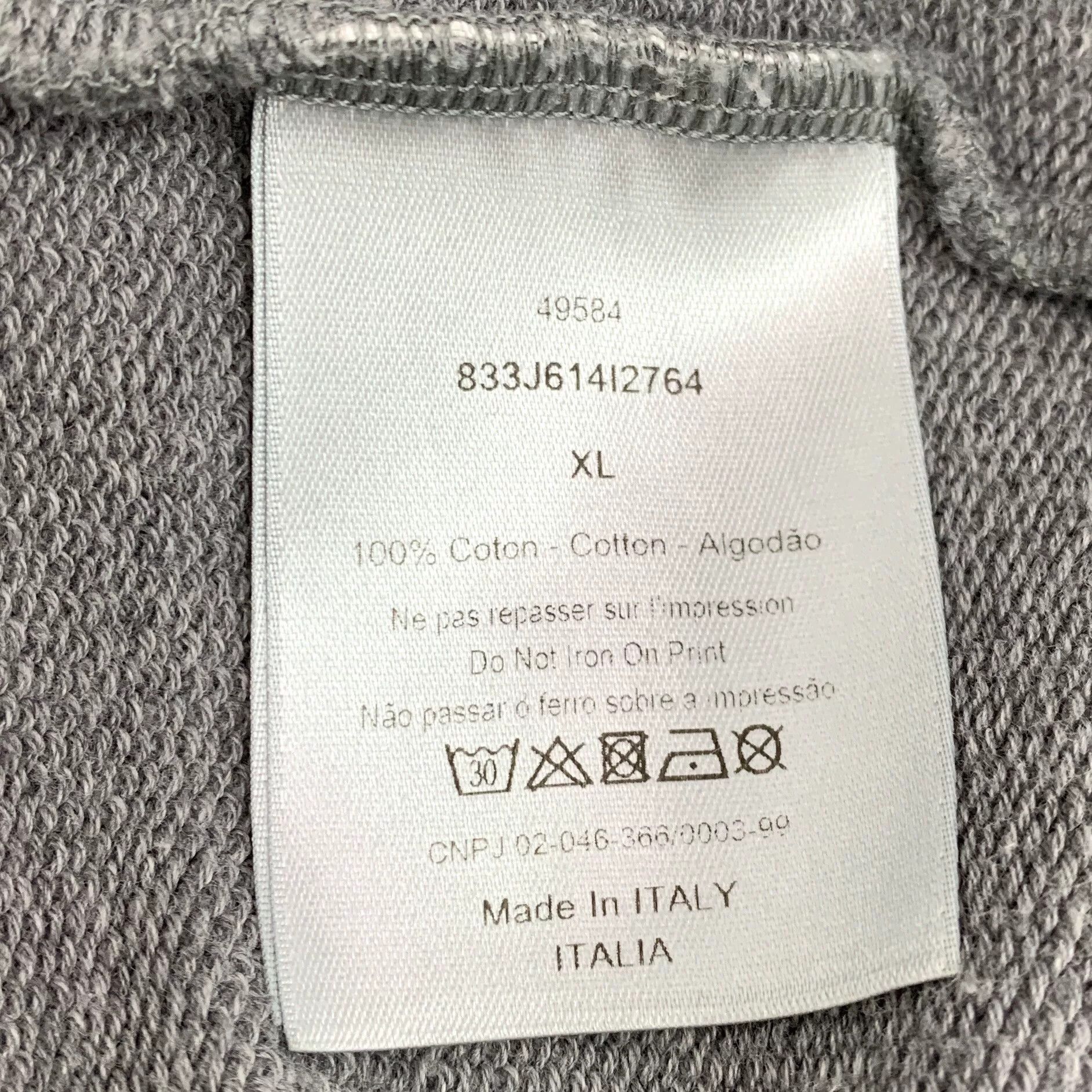Dior gray sleeveless logo cotton sweatshirt by dior Size US XL / EU 56 / 4 - 7 Thumbnail