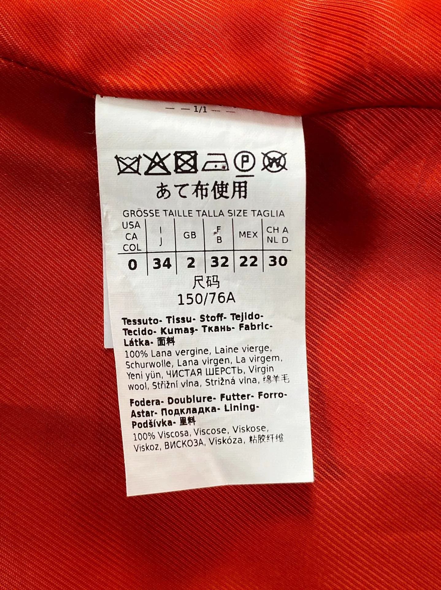 Max Mara MaxMara Orange Double-Breasted Coat Size 32 Size US L / EU 52-54 / 3 - 4 Thumbnail