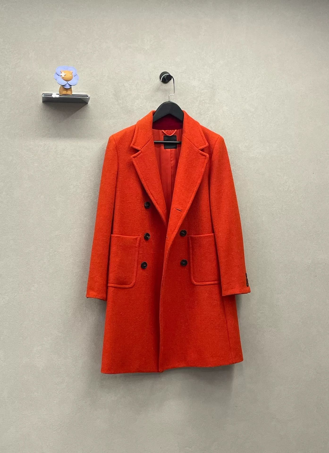 Max Mara MaxMara Orange Double-Breasted Coat Size 32 Size US L / EU 52-54 / 3 - 2 Thumbnail