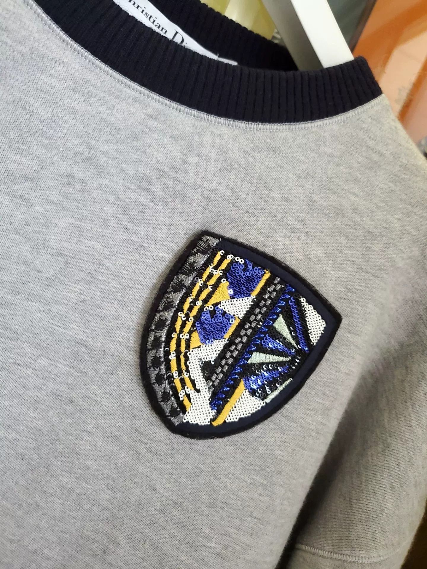 Dior gray dior badge sweatshirt Size US M / EU 48-50 / 2 - 3 Thumbnail