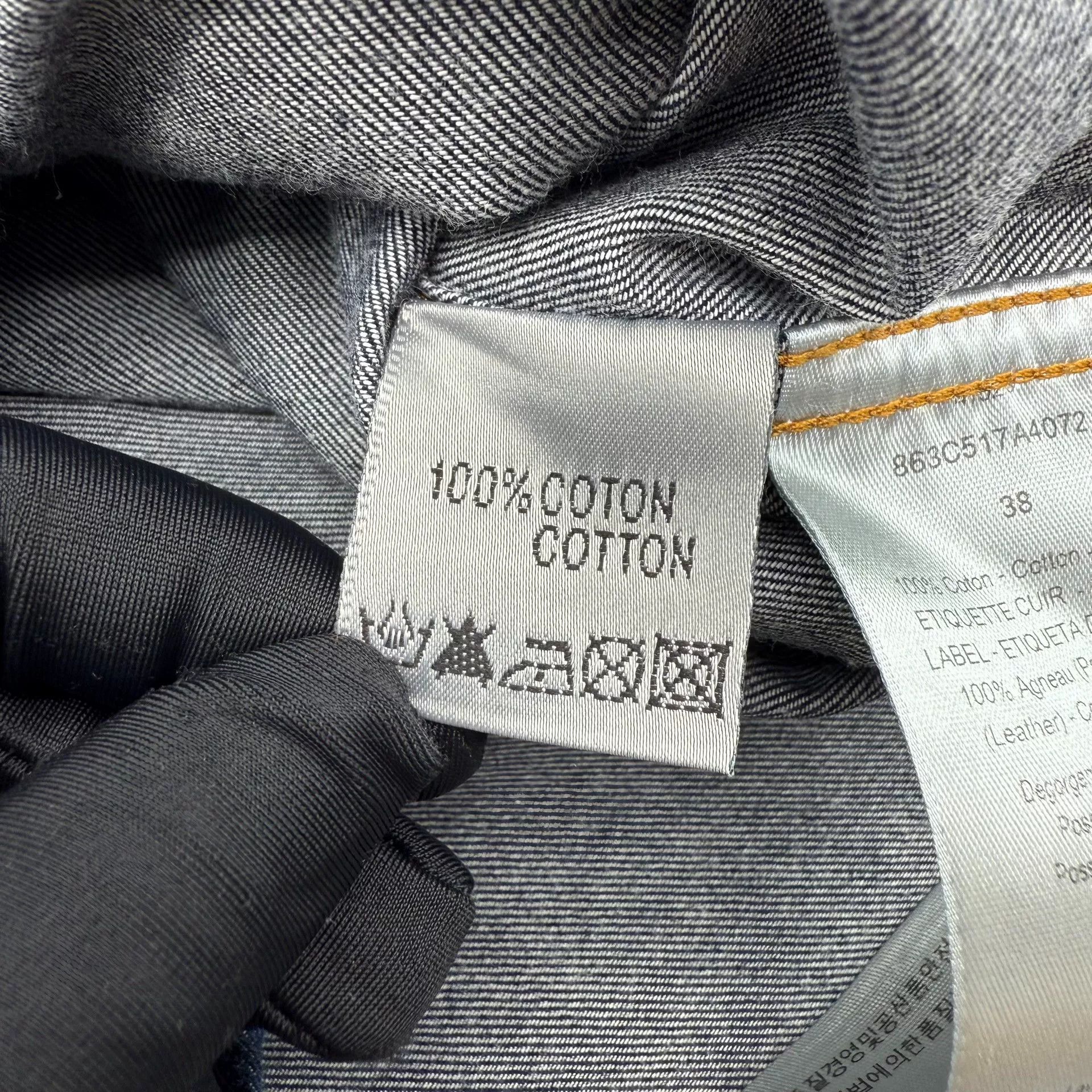 Dior dior logo cotton denim long sleeve shirt Size US M / EU 48-50 / 2 - 7 Thumbnail