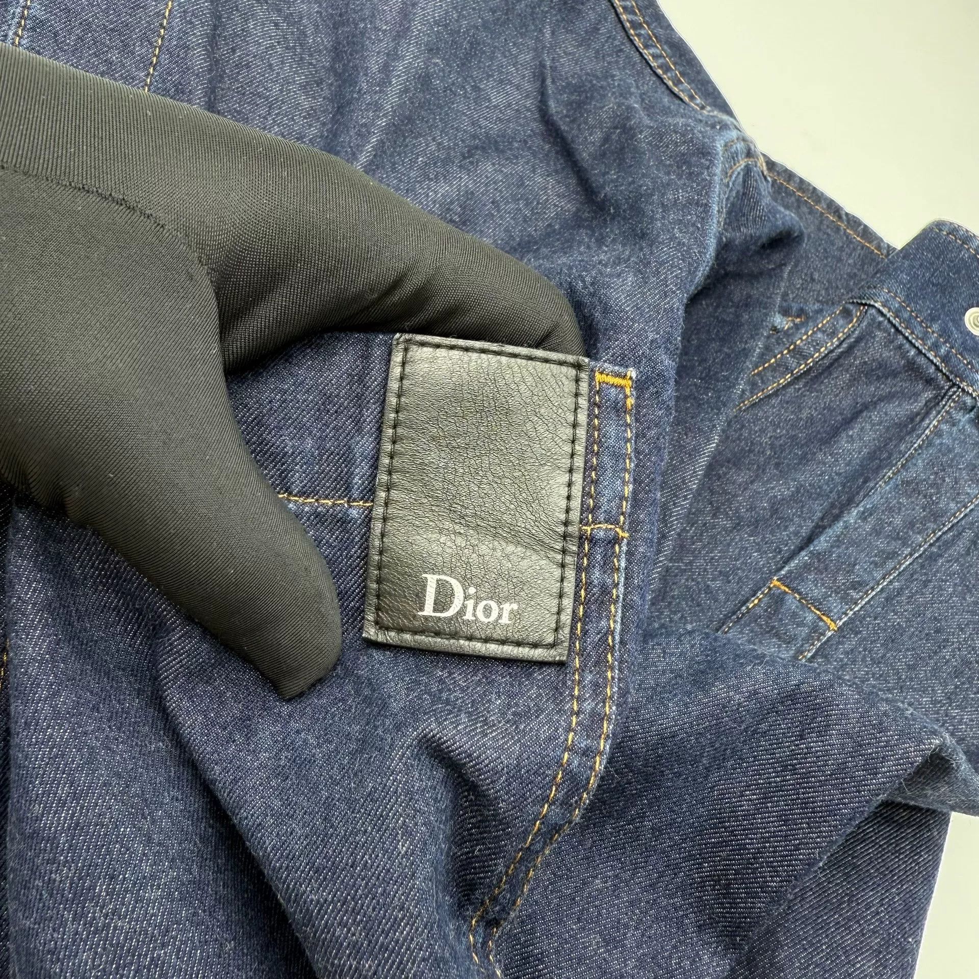 Dior dior logo cotton denim long sleeve shirt Size US M / EU 48-50 / 2 - 3 Thumbnail