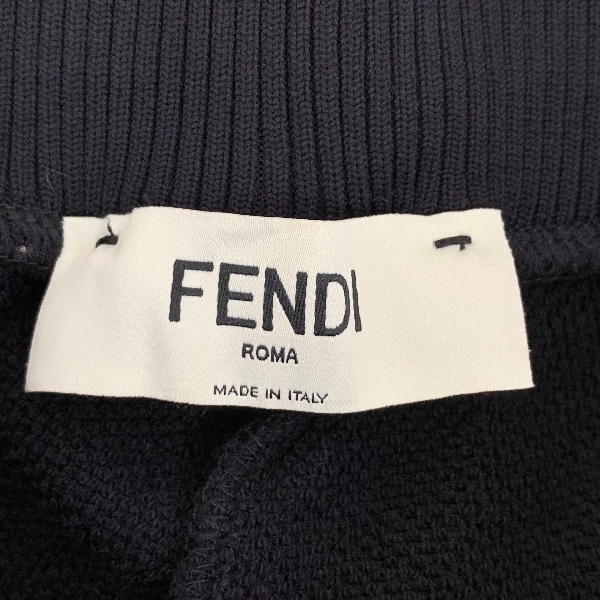 Fendi fendi black side logo cotton jogger pants Size US 38 / EU 54 - 6 Thumbnail