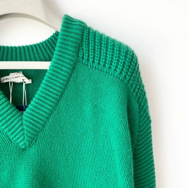 Hermes Hermes Green V-Neck Cashmere Sweater Size US M / EU 48-50 / 2 - 4 Thumbnail