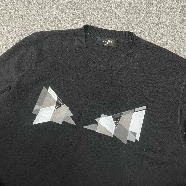 Fendi Fendi Black Devil Knit Sweater Size US XL / EU 56 / 4 - 2 Thumbnail