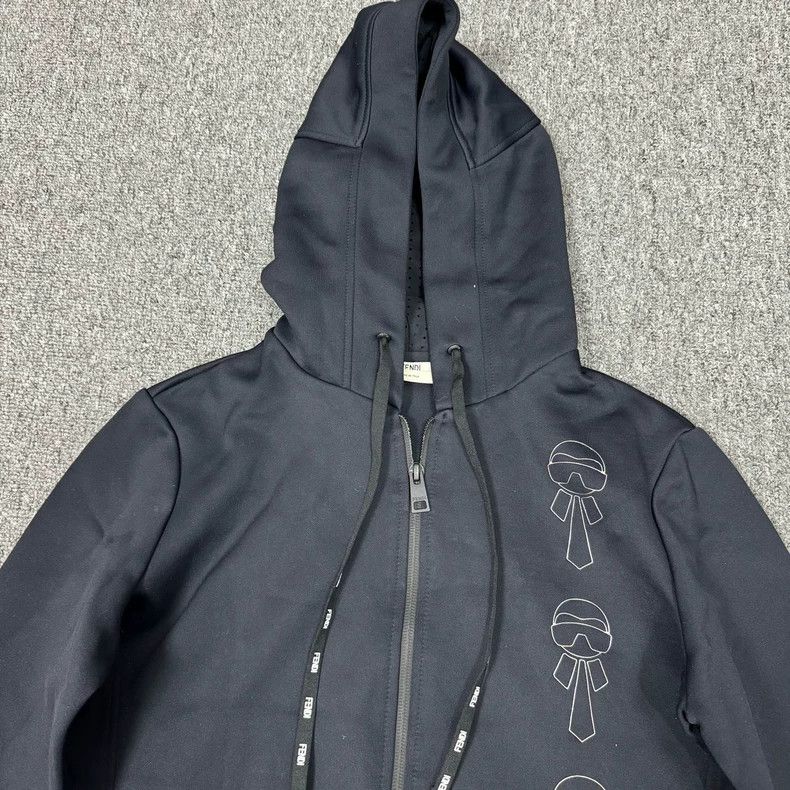 Fendi Fendi Karl Logo Zip Hoodie Size US S / EU 44-46 / 1 - 3 Thumbnail