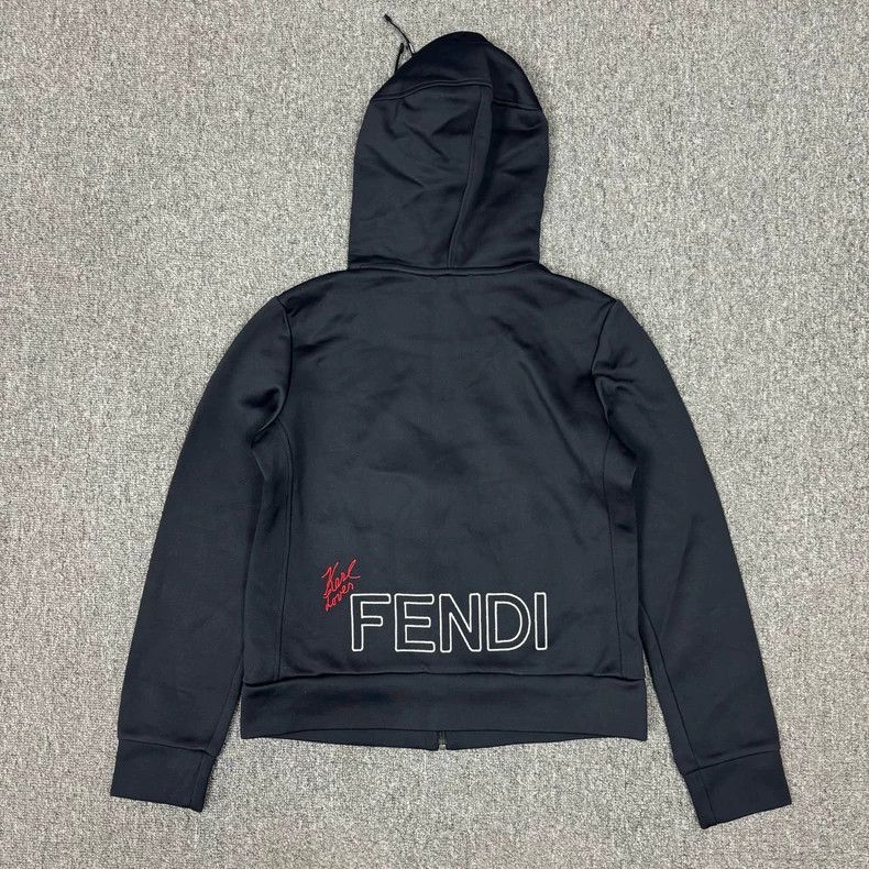 Fendi Fendi Karl Logo Zip Hoodie Size US S / EU 44-46 / 1 - 2 Thumbnail