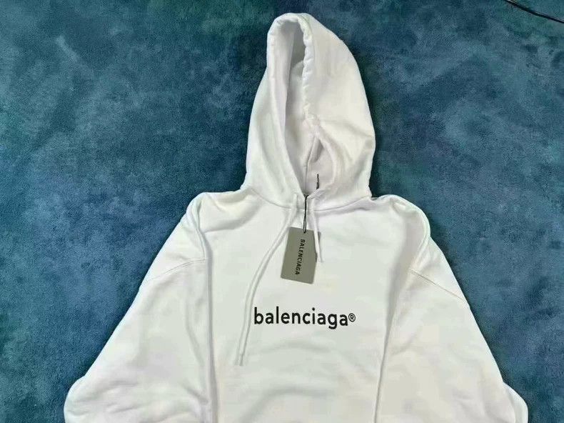 Balenciaga Balenciaga White Logo Hoodie Size US XS / EU 42 / 0 - 2 Thumbnail