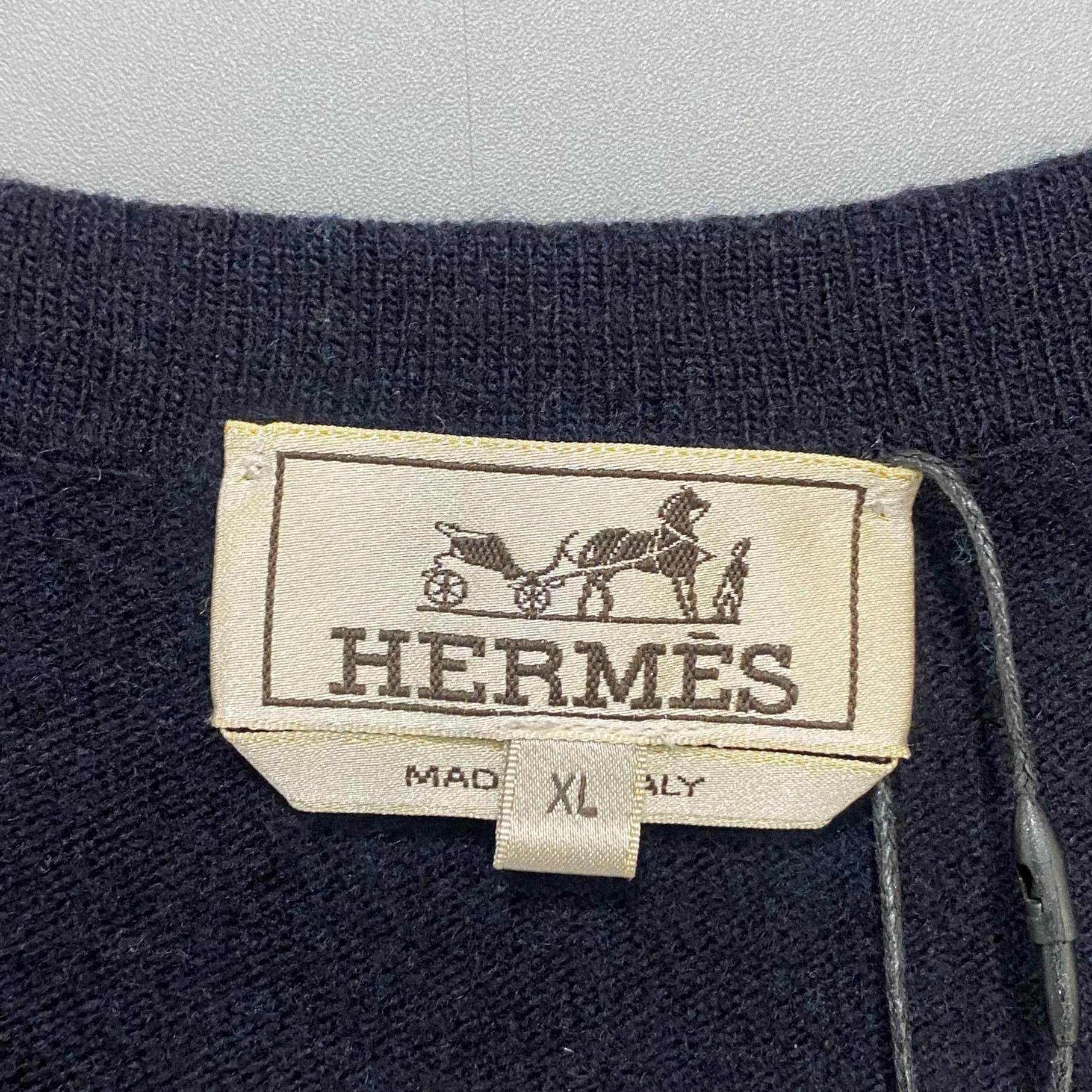 Hermes Striped Floral Carriage Cashmere Sweater Size US XL / EU 56 / 4 - 4 Thumbnail