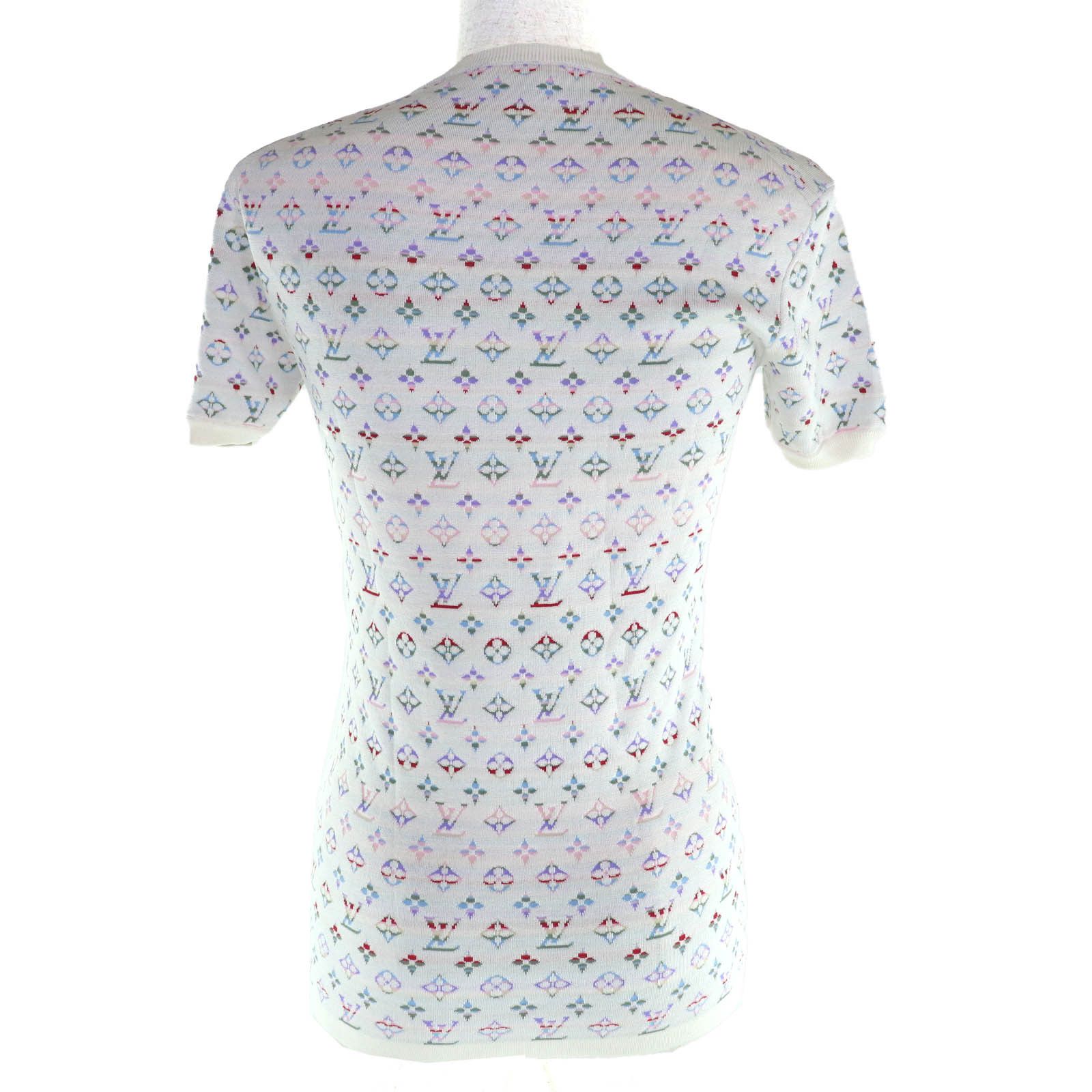 Louis Vuitton Louis Vuitton Louis Vuitton Multi Silk Knit Short Sleeve Top Others Tops DUTY FREE for USA Size ONE SIZE - 3 Thumbnail