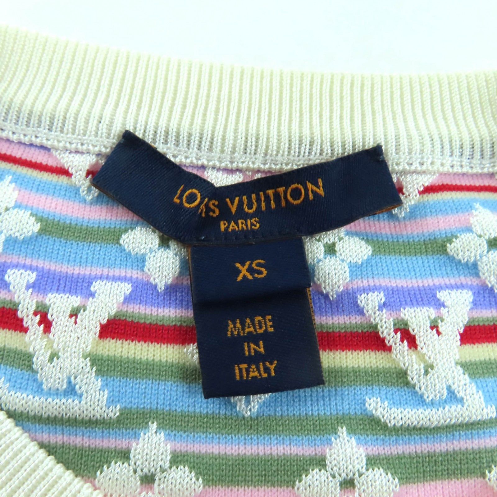 Louis Vuitton Louis Vuitton Louis Vuitton Multi Silk Knit Short Sleeve Top Others Tops DUTY FREE for USA Size ONE SIZE - 6 Thumbnail