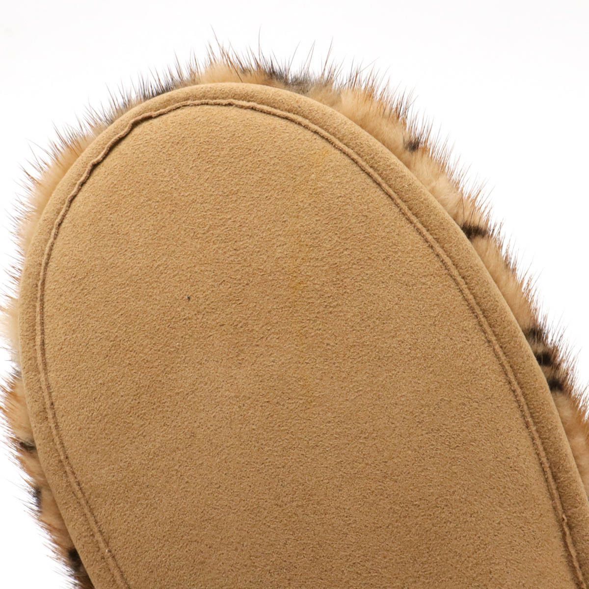 Louis Vuitton Louis Vuitton Louis Vuitton LV Suite Line Mink Fur Slippers Natural Material Shoes 1A4MCH DUTY FREE for USA Size ONE SIZE - 6 Thumbnail