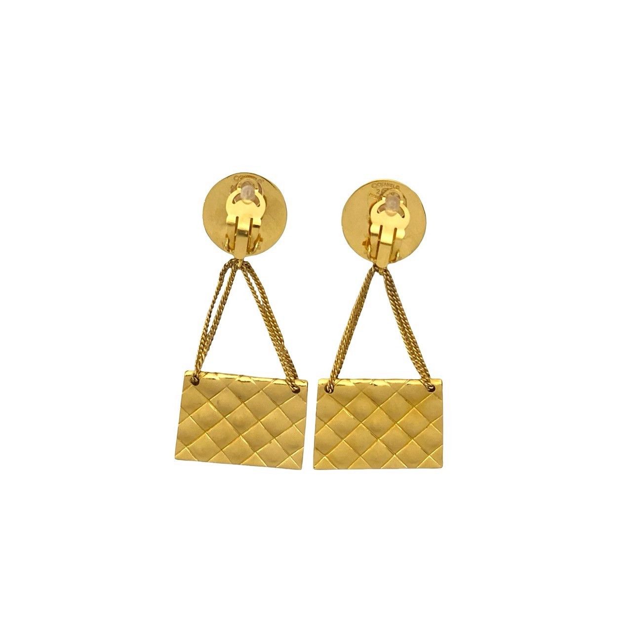 Chanel Chanel Chanel Matelassé Earrings Metal Earrings DUTY FREE for USA Size ONE SIZE - 5 Thumbnail