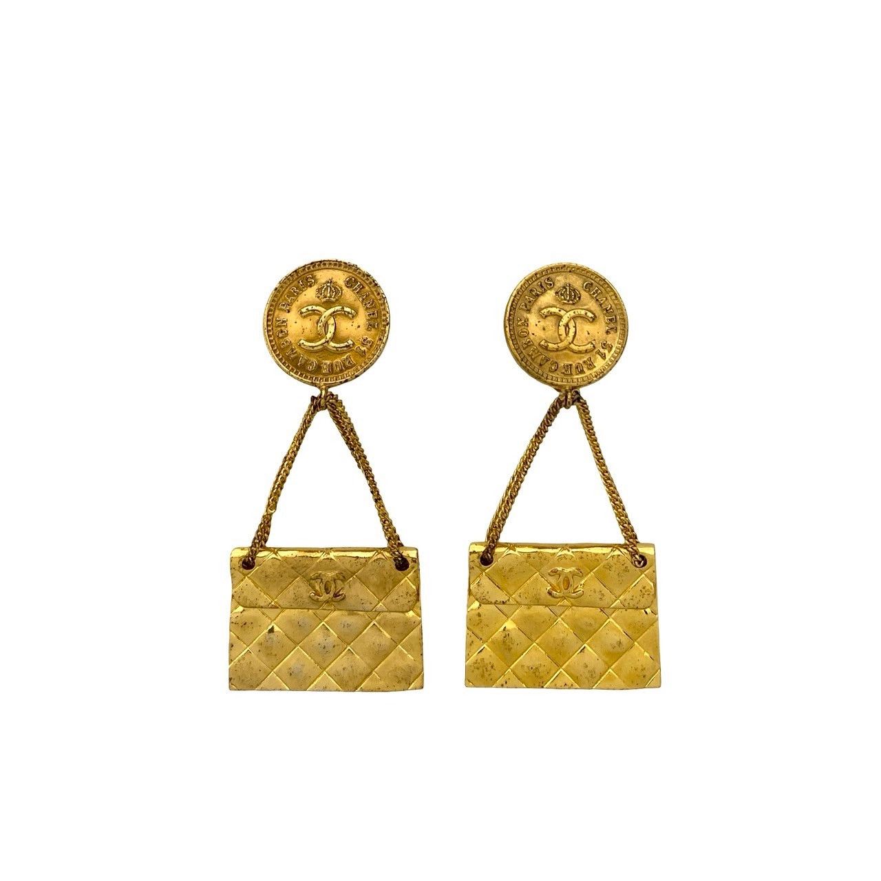 Chanel Chanel Chanel Matelassé Earrings Metal Earrings DUTY FREE for USA Size ONE SIZE - 4 Thumbnail