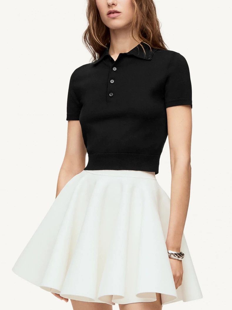 Loewe LOEWE Short Silk Blend Polo Knit Size US S / EU 44-46 / 1 - 2 Thumbnail