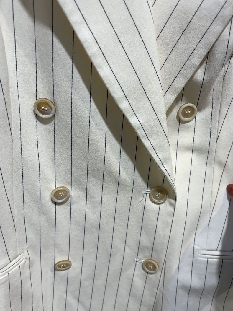 Brunello Cucinelli Brunello Cucinelli White Striped Blazer Size US S / EU 44-46 / 1 - 2 Thumbnail