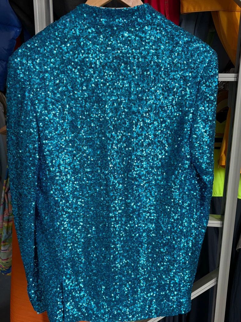 Comme des Garcons COMME DES GARCONS Blue Sequin Blazer Size US S / EU 44-46 / 1 - 3 Thumbnail