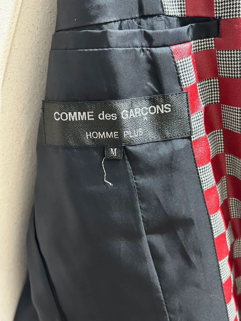 Comme des Garcons Comme des Garcons Red Plaid Leather Jacket Size US M / EU 48-50 / 2 - 3 Thumbnail
