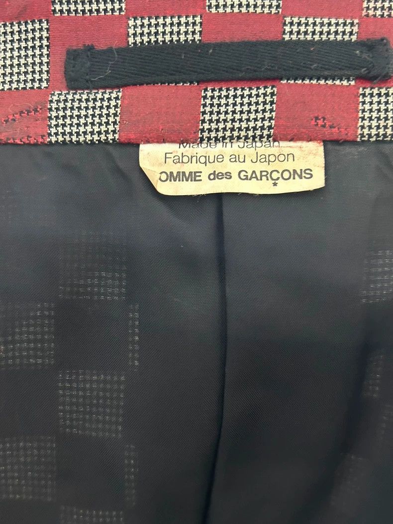 Comme des Garcons Comme des Garcons Red Plaid Leather Jacket Size US M / EU 48-50 / 2 - 5 Thumbnail