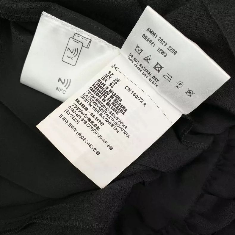 Miu Miu Miu Miu Black Logo Short Sleeve Dress Size US S / EU 44-46 / 1 - 4 Thumbnail
