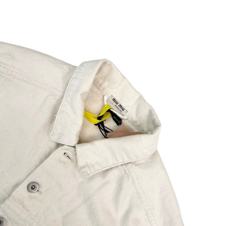 Miu Miu Miu Miu Cotton Back Logo Denim Jacket Size US S / EU 44-46 / 1 - 3 Thumbnail