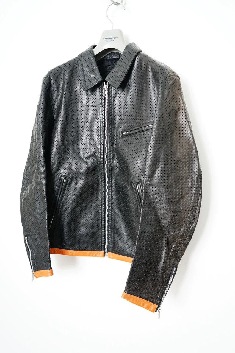 Comme des Garcons Comme des Garcons Fishnet Leather Jacket Size US M / EU 48-50 / 2 - 2 Thumbnail