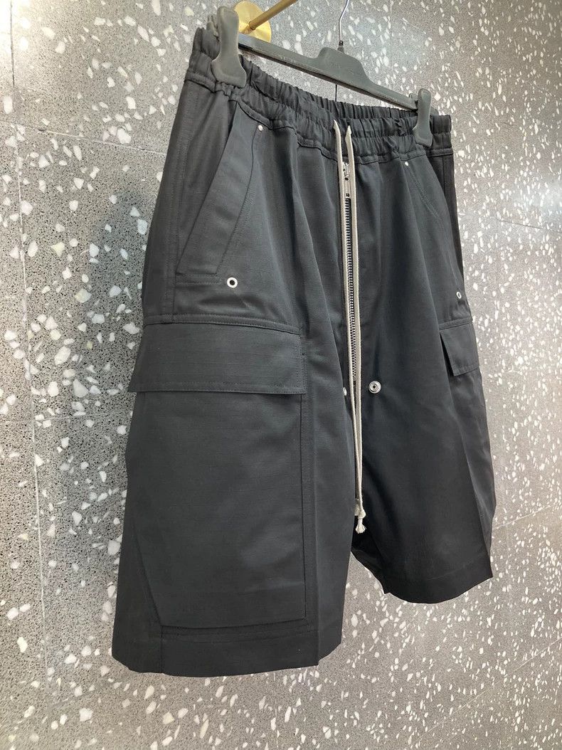 Rick Owens Rick Owens Men's Black Ripstop Pocket Shorts Size US 31 - 2 Thumbnail