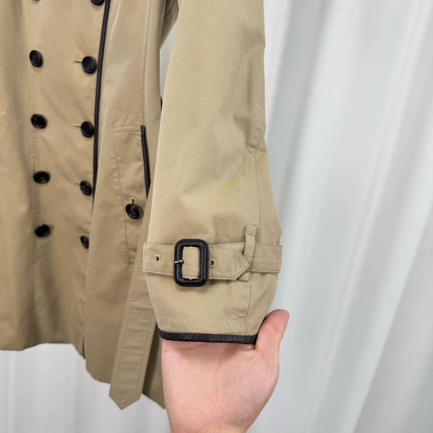 Burberry Burberry Leather-Trimmed Trench Coat Size US M / EU 48-50 / 2 - 4 Thumbnail