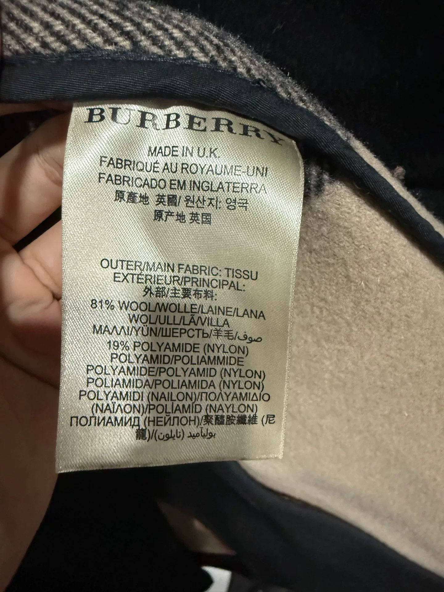 Burberry Burberry Black Wool Peacoat XL Size US XL / EU 56 / 4 - 5 Thumbnail
