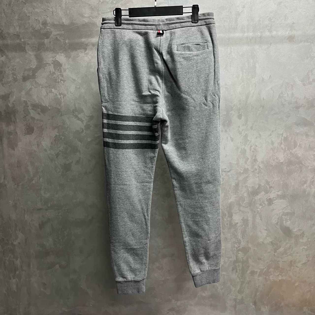 Thom Browne Thom Browne Gray Stripe Cotton Sweatpants Size US 38 / EU 54 - 2 Thumbnail