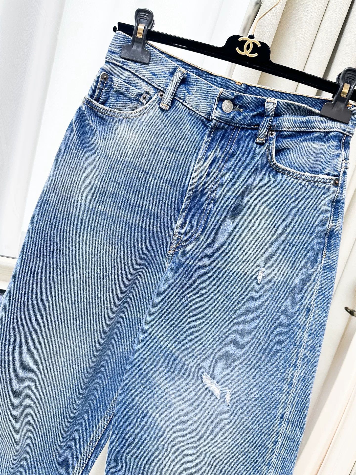 Acne Studios Acne Studios Blue Wide-Leg Jeans Size US 26 / EU 42 - 2 Thumbnail