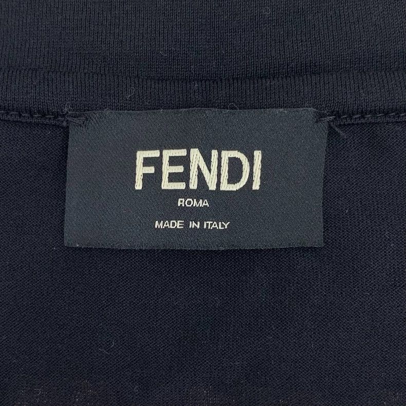 Fendi Fendi Black and White Color Block Letter Print Cotton T-shirt Size US M / EU 48-50 / 2 - 5 Thumbnail