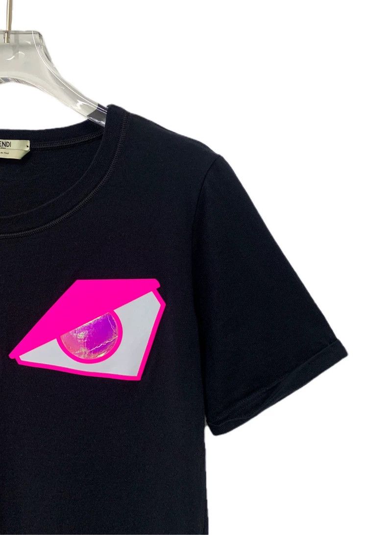 Fendi Fendi Monster Eye Black Cotton T-Shirt Size US M / EU 48-50 / 2 - 4 Thumbnail