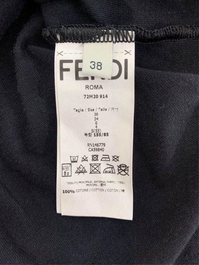 Fendi Fendi Monster Eye Black Cotton T-Shirt Size US M / EU 48-50 / 2 - 7 Thumbnail