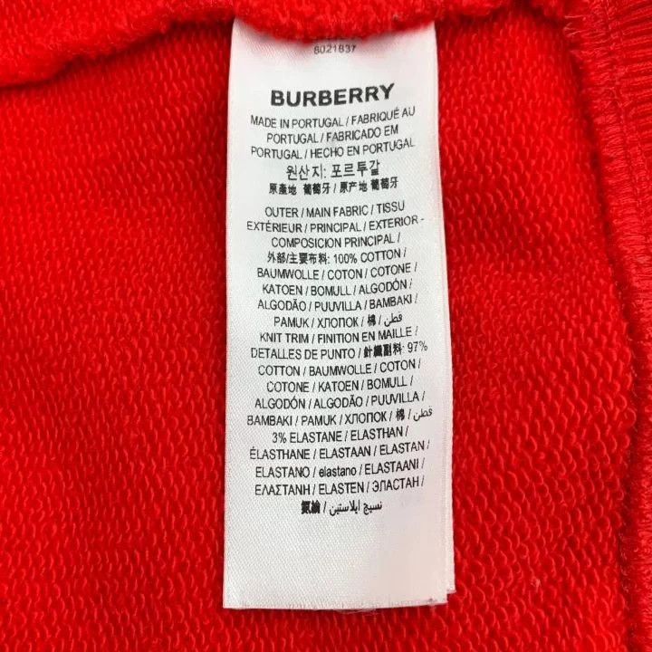 Burberry Burberry Red Logo Embroidered Sweatshirt M Size US M / EU 48-50 / 2 - 6 Thumbnail