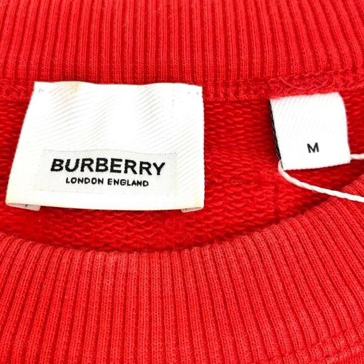Burberry Burberry Red Logo Embroidered Sweatshirt M Size US M / EU 48-50 / 2 - 5 Thumbnail