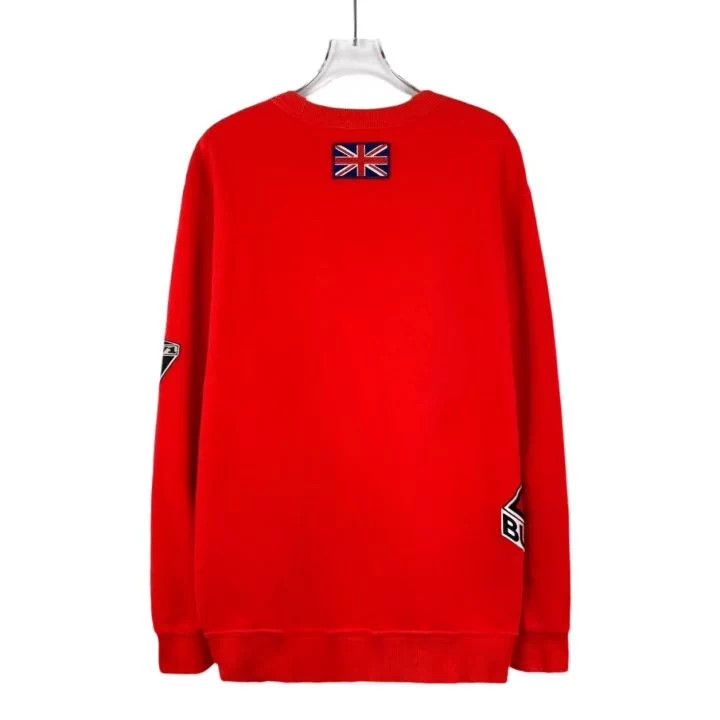 Burberry Burberry Red Logo Embroidered Sweatshirt M Size US M / EU 48-50 / 2 - 2 Thumbnail