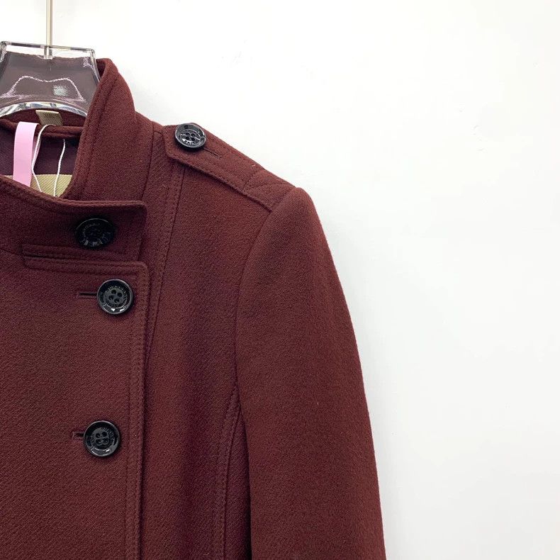 Burberry Burberry Red Wool Double-Breasted Coat Size US S / EU 44-46 / 1 - 3 Thumbnail