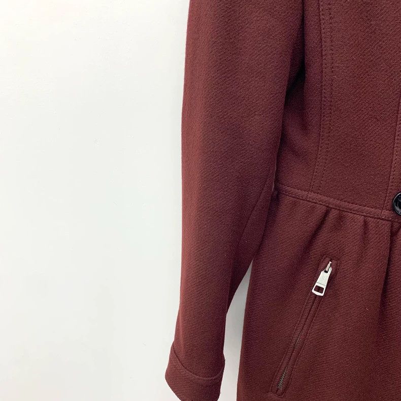 Burberry Burberry Red Wool Double-Breasted Coat Size US S / EU 44-46 / 1 - 4 Thumbnail